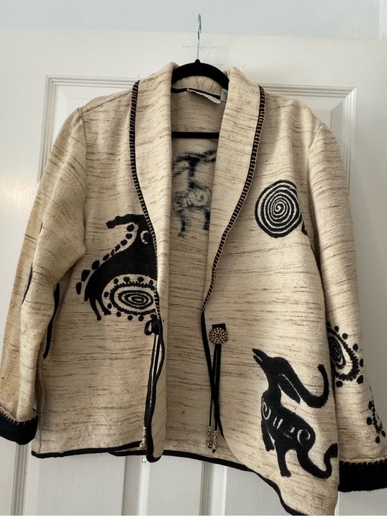 Flashback Jackets & Blazers - Vintage Tapestry Jacket with Southwest-Inspired Motif